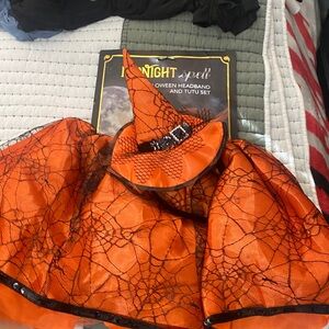 Orange Witch Hat and Tutu Set